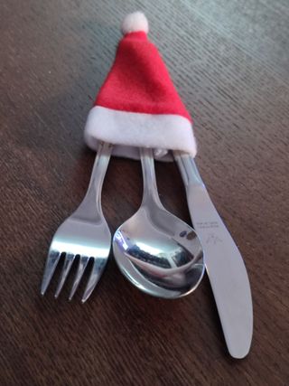 10 fundas para cubiertos Papá Noel