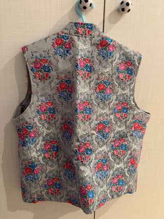 Chaleco niño traje regional gris multicolor