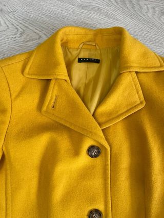 Cappotto Lana Sisley Giallo Donna
