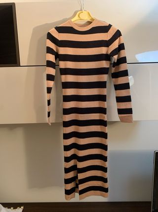 Vestito Lamoda tg XS righe beige/nere nuovo