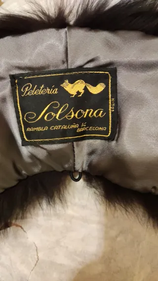 Cuello Piel Zorro Negro Auténtico.