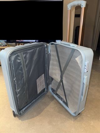 Maleta de viaje 20kg azul y dorado