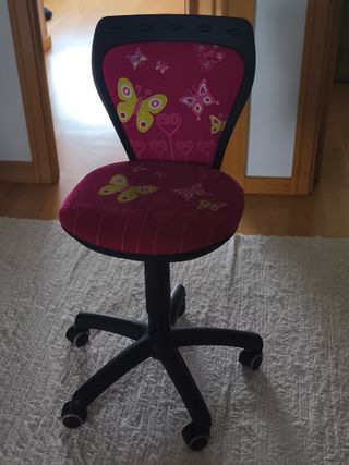Silla infantil escritorio mariposas