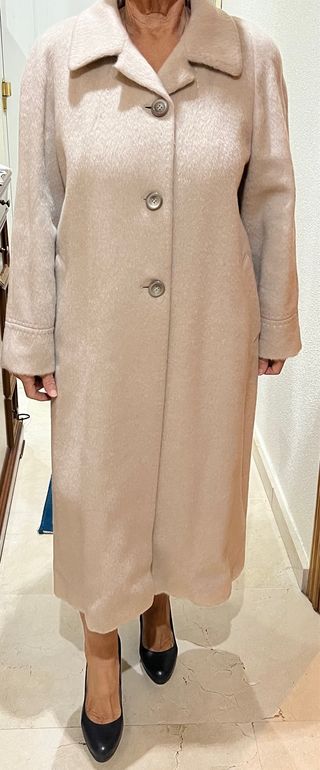 Abrigo Lana Virgen Mujer Beige