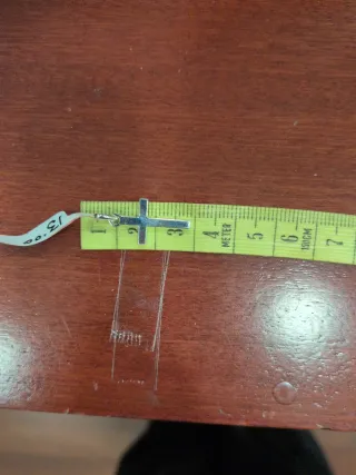 Colgante Cruz Plata Plana Ancha Pequeña