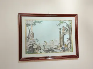 Quadro Vintage Legno Vetro Multicolore