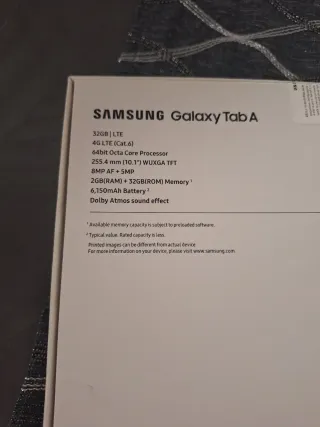 Samsung Tab A - Tablet Nera