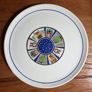 Vassoio Panettone Ceramica d'arte Tiriduzzi Deruta