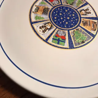 Vassoio Panettone Ceramica d'arte Tiriduzzi Deruta