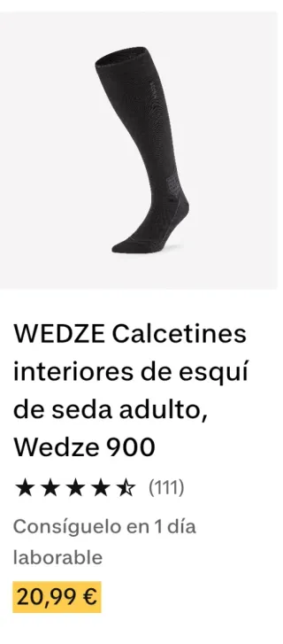 Calcetines de esquí Decathlon 35/37 wedze