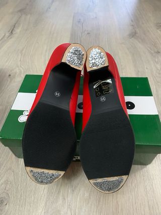 Zapatos Flamenco El Rocio Talla 35 Rojos