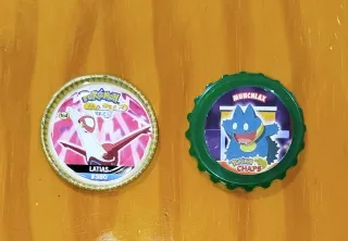 Tazos Pokémon Latias y Munchlax