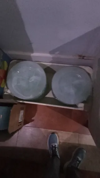 Set di 2 piatti in porcellana