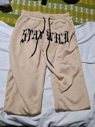 Lote 2 Pantalones Chándal Beige y Gris