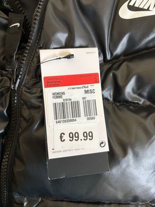 Chaqueta Nike Negra Acolchada