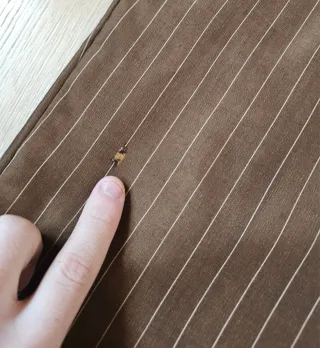 Abito completo gessato marrone uomo (tg. 48 slim)