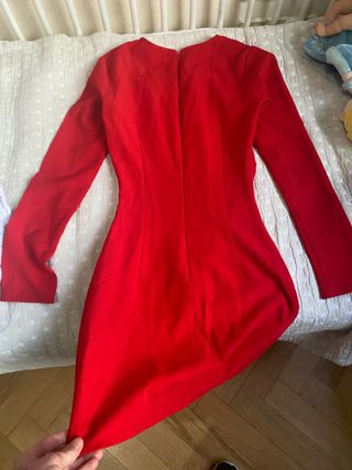 Vestido rojo manga larga
