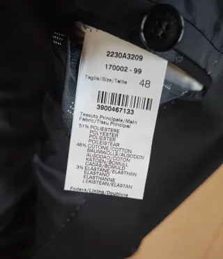 Abito completo Manuel Ritz nero uomo (tg. 48)