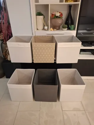 Lote 3 Cajas Almacenamiento Ikea 38x32x32cm