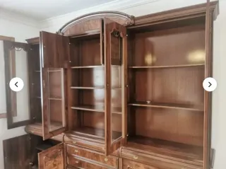 Mueble comedor madera y cristal