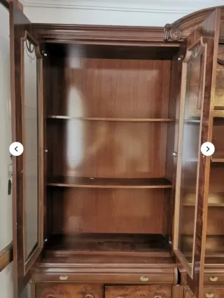 Mueble comedor madera y cristal