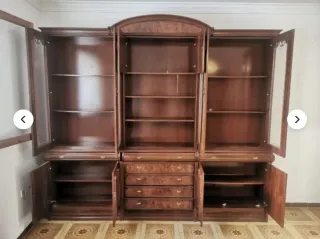 Mueble comedor madera y cristal