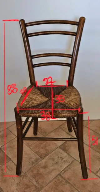 Sedie vintage legno e paglia