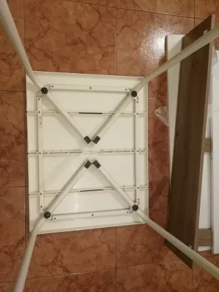 Conjunto mesa y 2 sillas plegables terraza