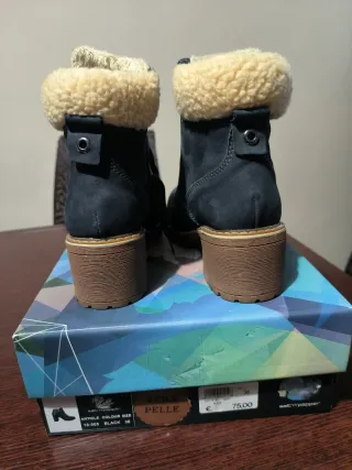 Stivaletti donna pelle blu n.36