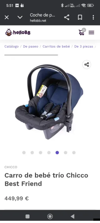 Silla de paseo Chicco Trio Best Friend 3 en 1