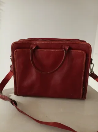 Maletín de trabajo piel rojo