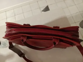 Maletín de trabajo piel rojo