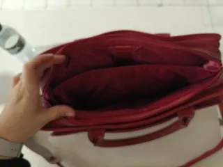 Maletín de trabajo piel rojo