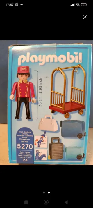 Playmobil Hotel Personal y + 7270 botones Carrito