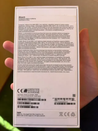 iPhone 13 128GB - Midnigth - fundas + cable