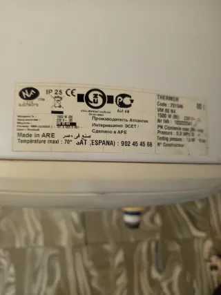 Termo Eléctrico Thermor 100L Blanco