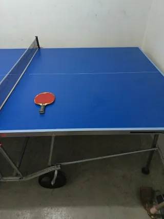Tavolo da Ping Pong + Racchette blu usate solo 1 volta