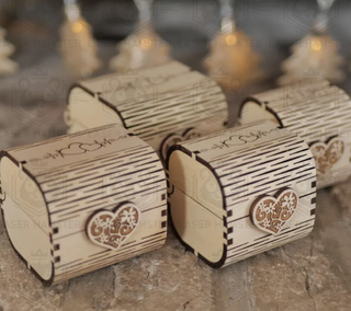 Caja de anillos boda madera