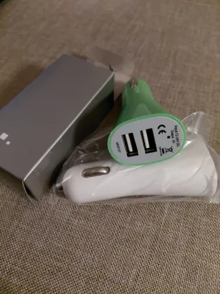 Cargador doble usb encenedor coche