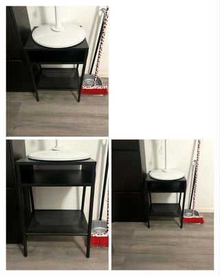 Mesa auxiliar negra.