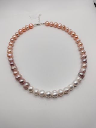 Collar Perlas Río Naturales Degradado