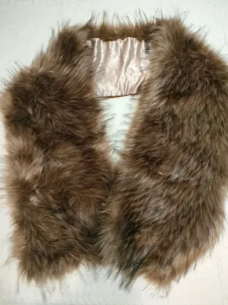 Estola sintética marrón y multicolor