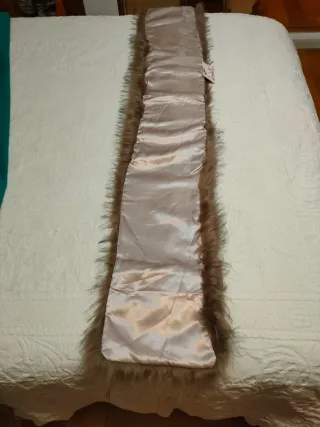 Estola sintética marrón y multicolor