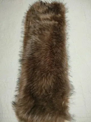 Estola sintética marrón y multicolor