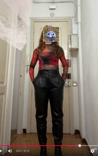 Pantalones polipiel negros