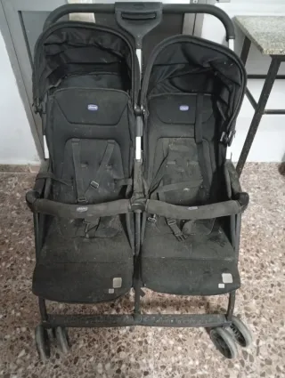 Carro gemelar Chicco negro