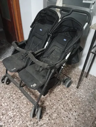 Carro gemelar Chicco negro