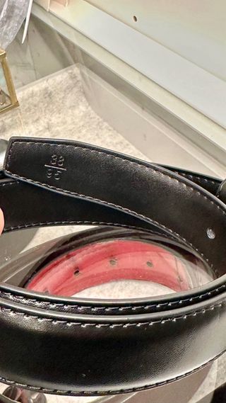 Cinturón YSL Negro Hebilla Dorada