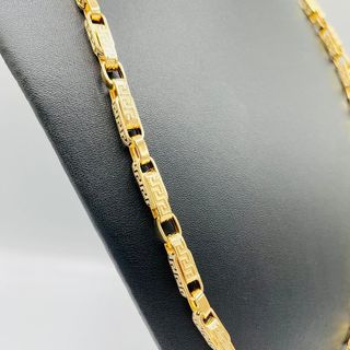 CADENA FORZADA GRECA, Hueca. Oro 18k.