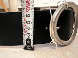 Cinturón ancho negro hebilla plata Pull&Bear